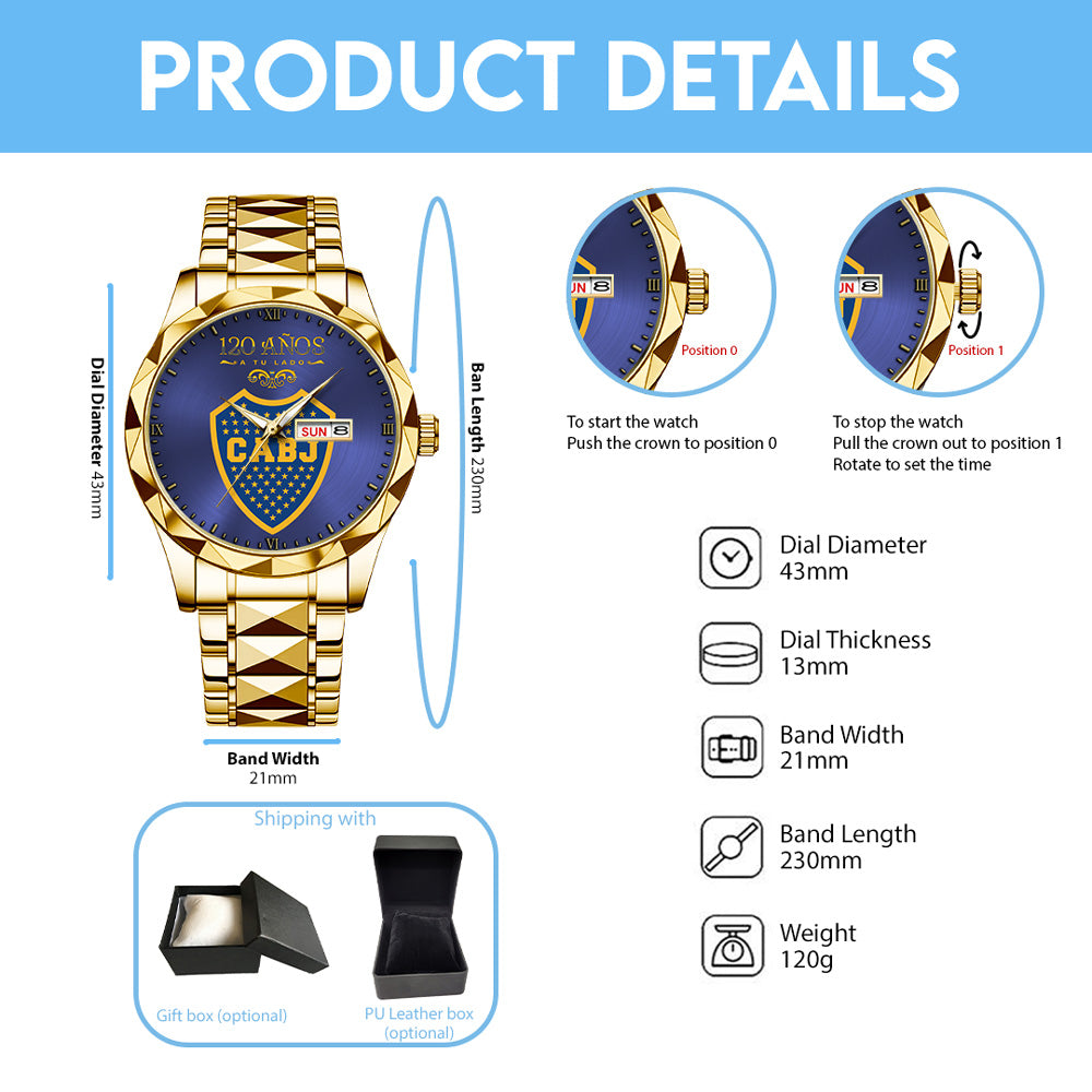 Boca Juniors 120th Anniversary 2025 Alloy Luxury Quartz Watch - GNE4252