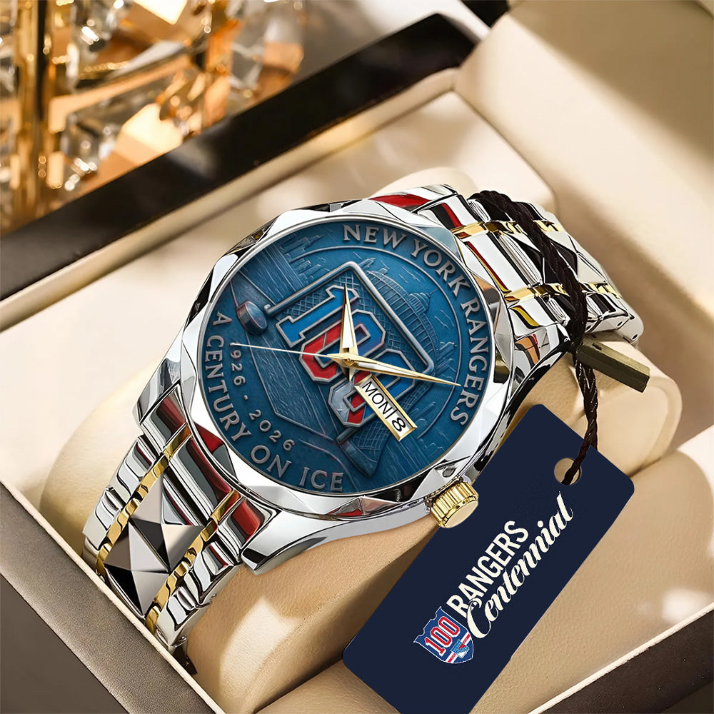 New York Rangers Alloy Luxury Quartz Watch - GNE4310