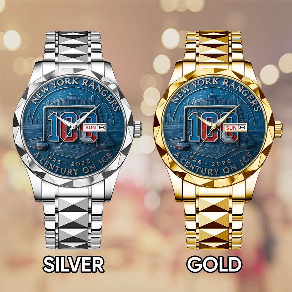 New York Rangers Alloy Luxury Quartz Watch - GNE4310