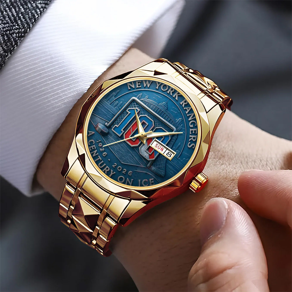 New York Rangers Alloy Luxury Quartz Watch - GNE4310