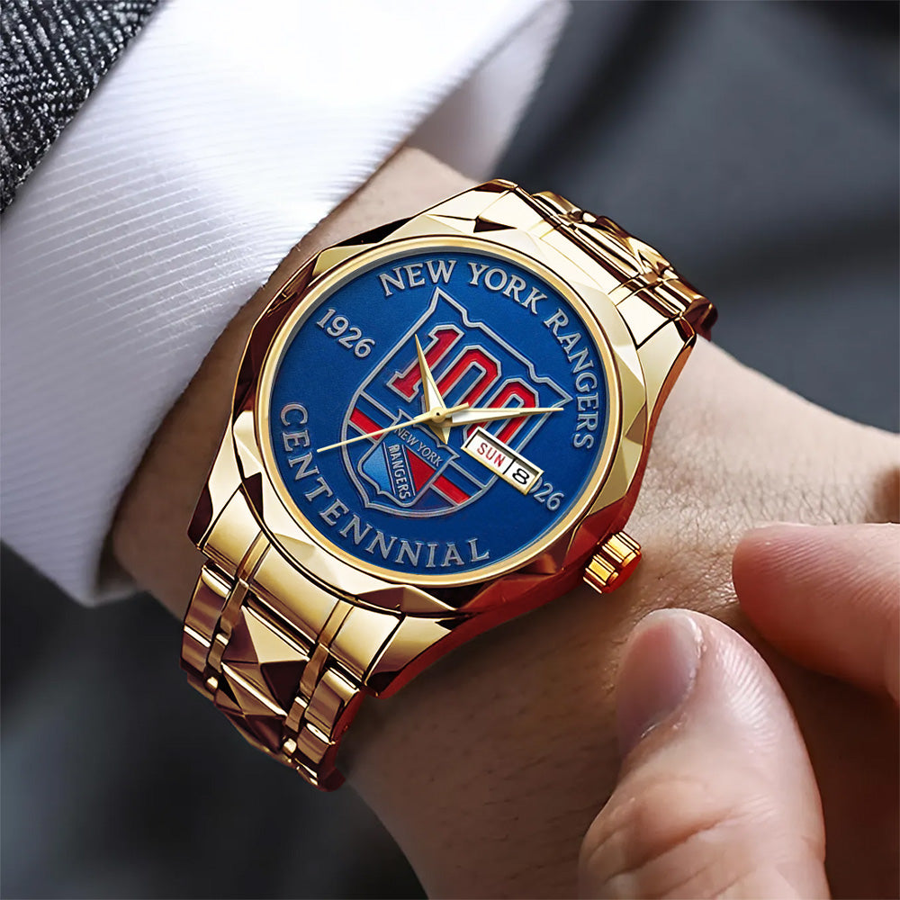 New York Rangers Alloy Luxury Quartz Watch - GNE4320