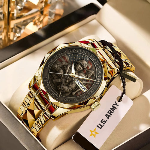 US Army Alloy Luxury Quartz Watch - TMTHU1194