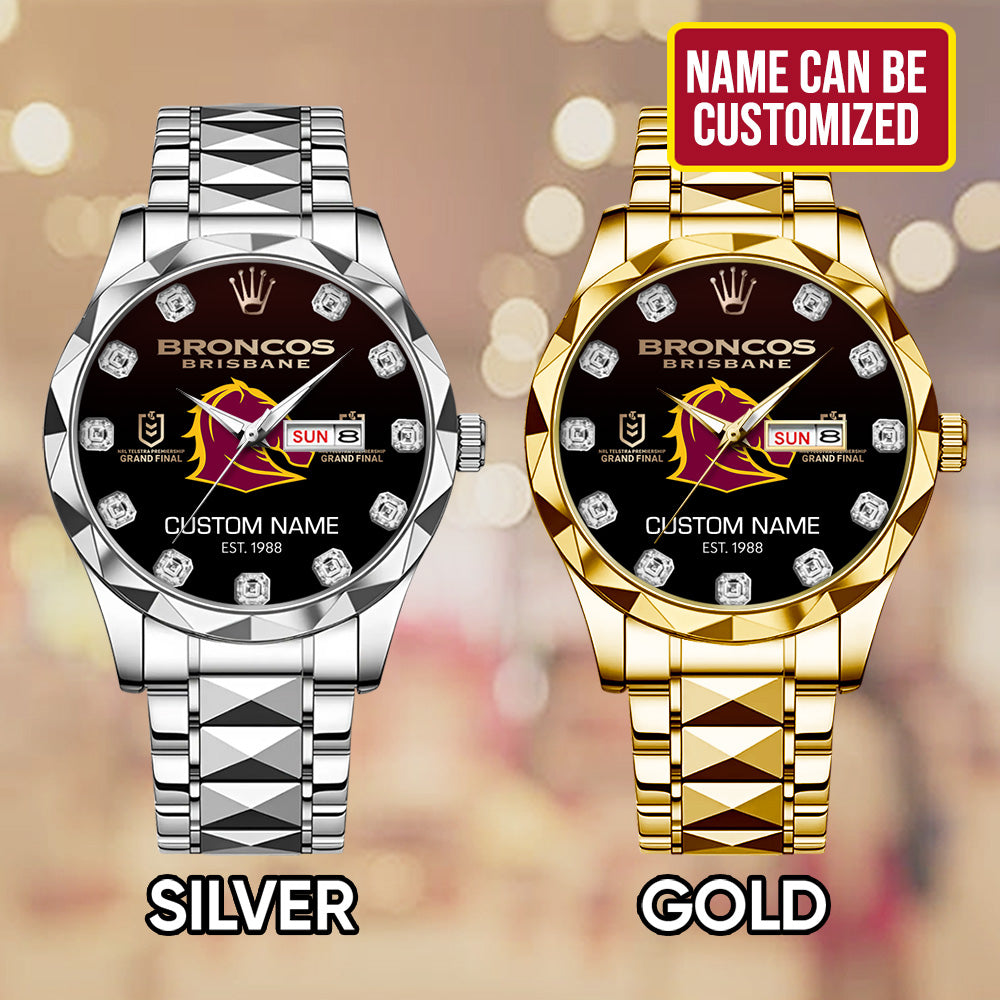 Personalized Brisbane Broncos x Rolex Alloy Luxury Quartz Watch - TMTHU1264