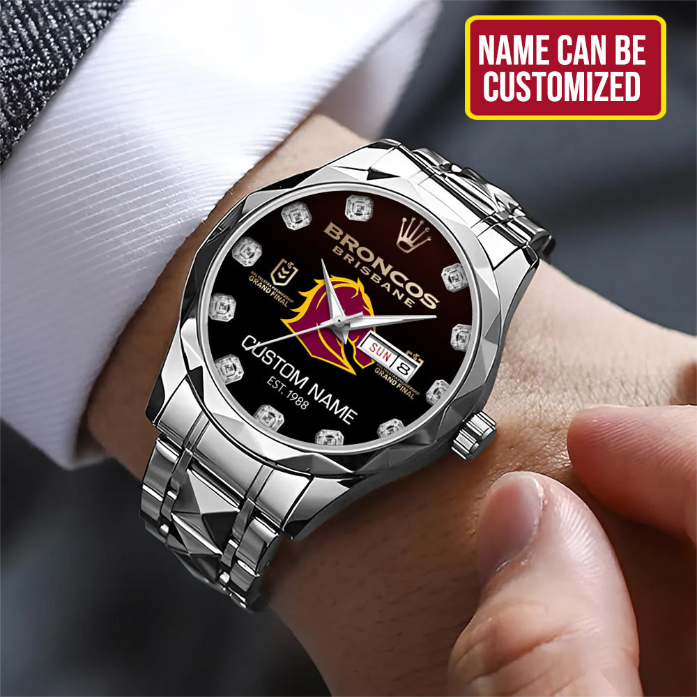 Personalized Brisbane Broncos x Rolex Alloy Luxury Quartz Watch - TMTHU1264