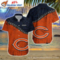 Chicago Bears Orange Wave Aloha Shirt