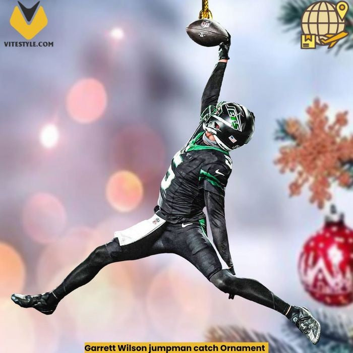 Garrett Wilson jumpman catch Ornament