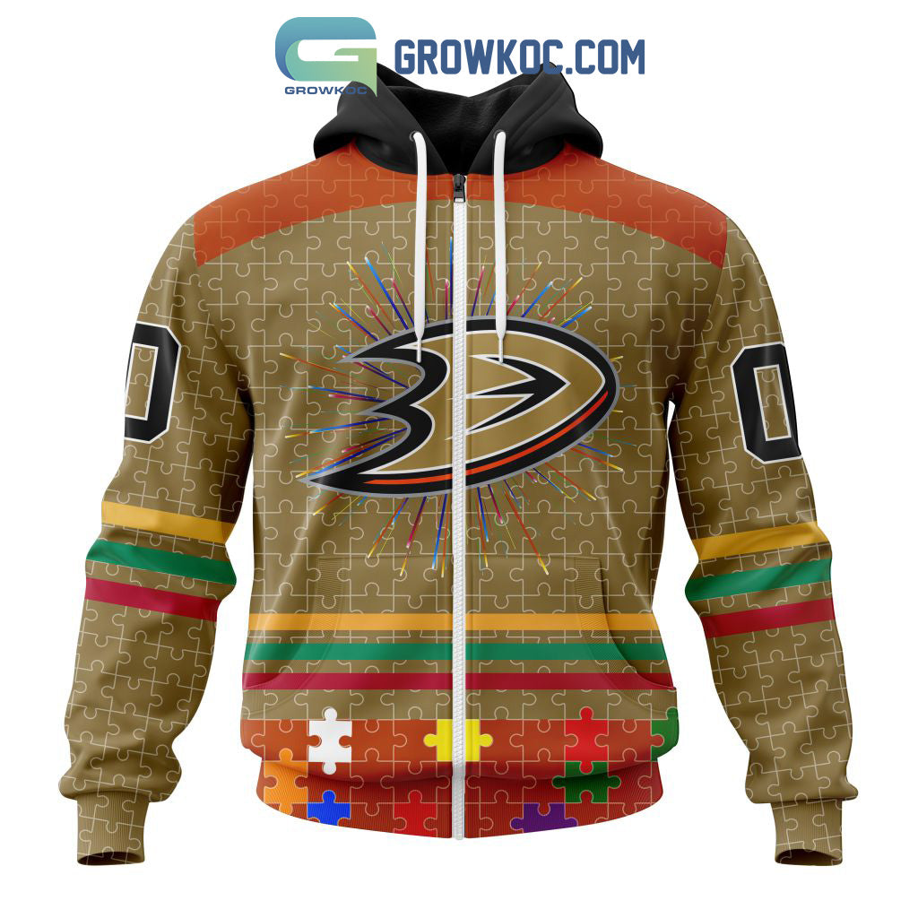 Anaheim Ducks NHL Special Fearless Against Autism Hoodie T Shirt