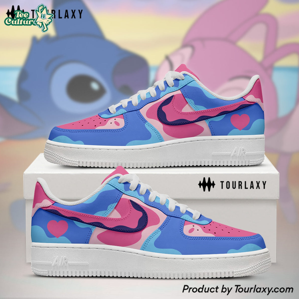 Angel & Stitch V2 AF1 Shoes Custom Air Force 1 Sneaker