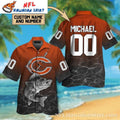 Chicago Bears Fisherman Personalized Hawaiian Shirt