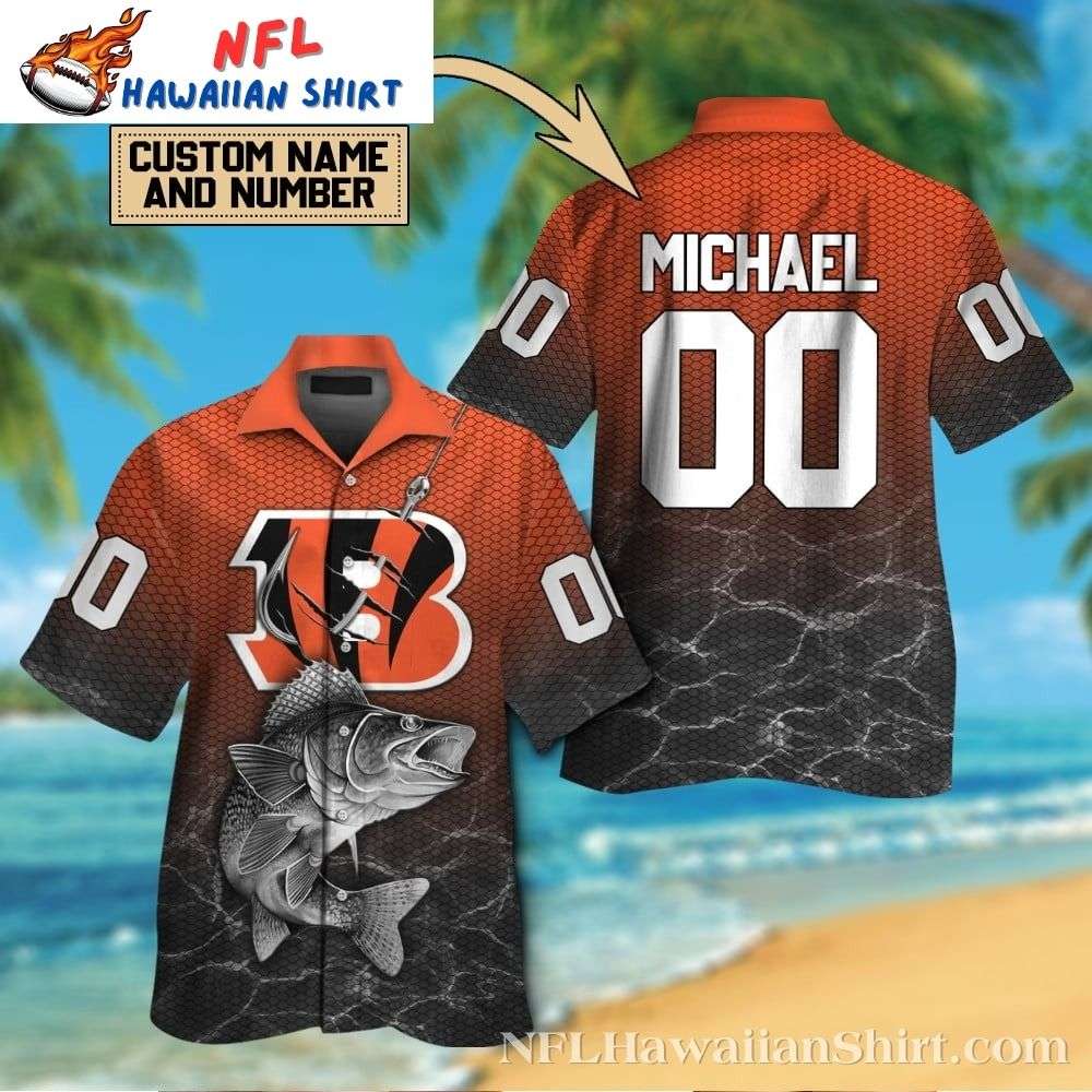 Bengals Fishing Hawaiian Shirt with Custom Name and Number – Angler’s Pride