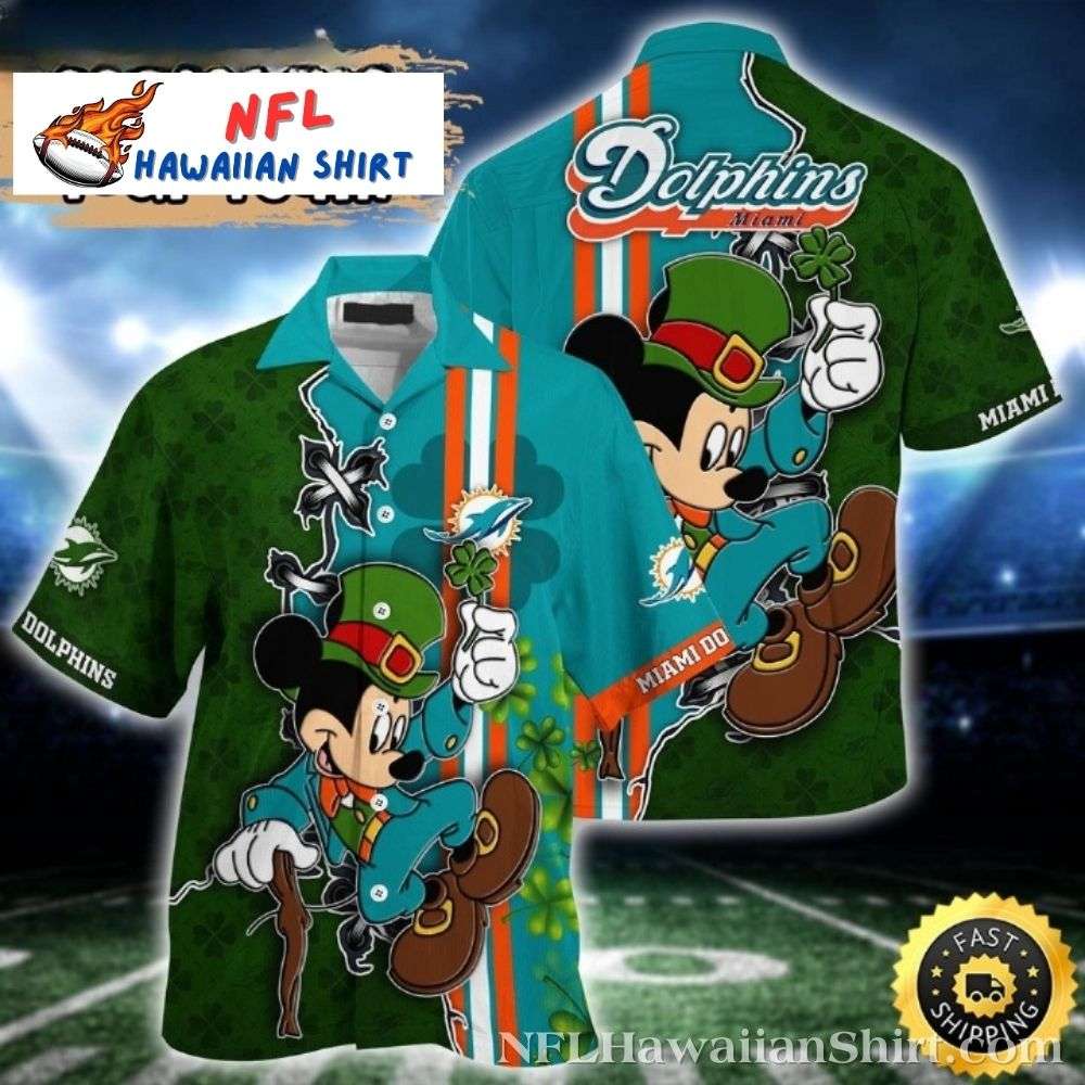 Miami Dolphins Hawaiian Shirt – St. Patrick’s Day Animated Edition