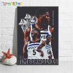 Anthony Edwards Minnesota Timberwolves Basketball 2024 Wall Art Poster Canvas