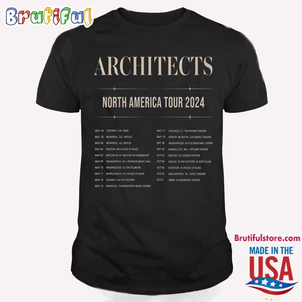 Architects North America Tour 2024 Schedule T Shirt