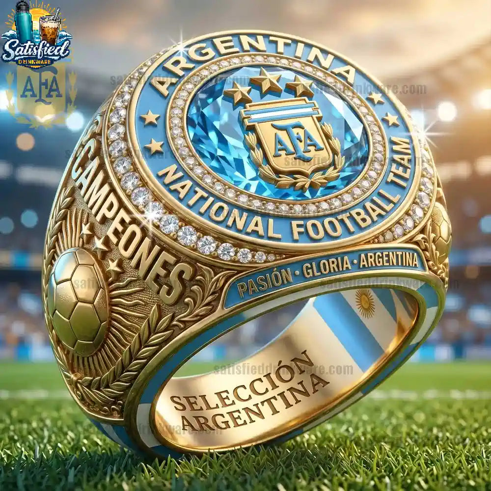 Argentina National Football Team World Cup Champions 3D Ring