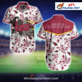 Arizona Cardinals Gorilla Power Hawaiian Shirt, Floral Design