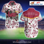 Arizona Cardinals Gorilla Power Hawaiian Shirt, Floral Design