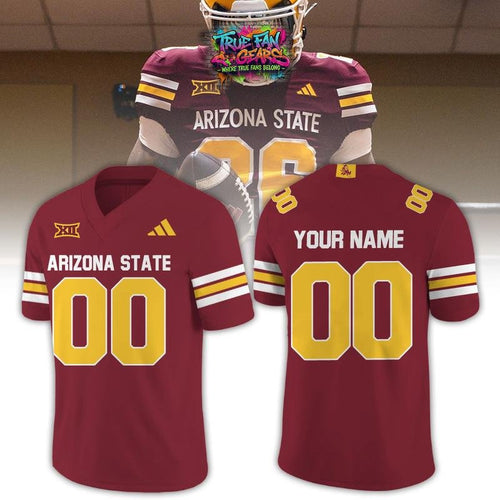 Arizona State Sun Devils 2026 Strategy Personalized Football Jersey