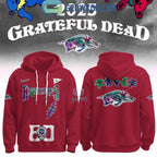Arkansas Razorbacks Grateful Dead 60 Years 2025 Hoodie Shirt