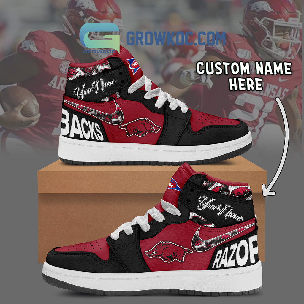 Arkansas Razorbacks NCAA Personalized Air Jordan 1 Shoes