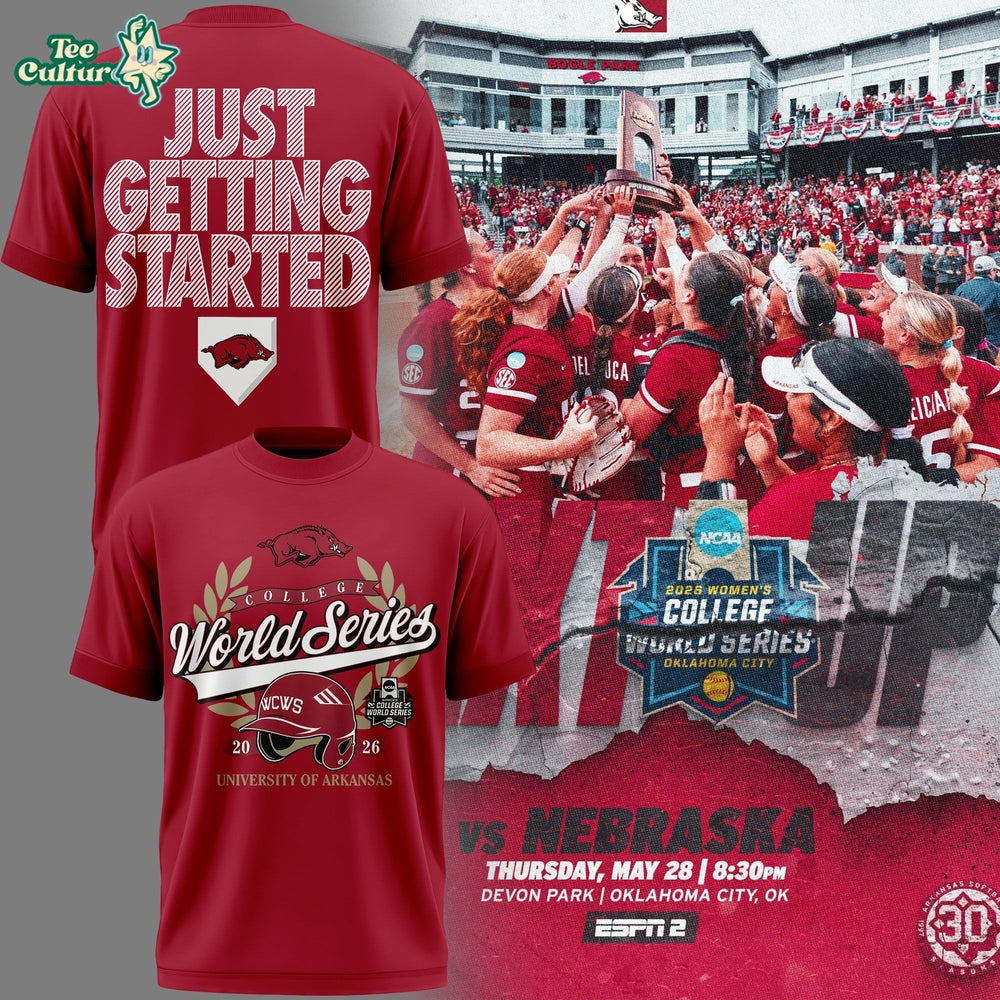 Arkansas Razorbacks Softball 2026 College World Series T-Shirt