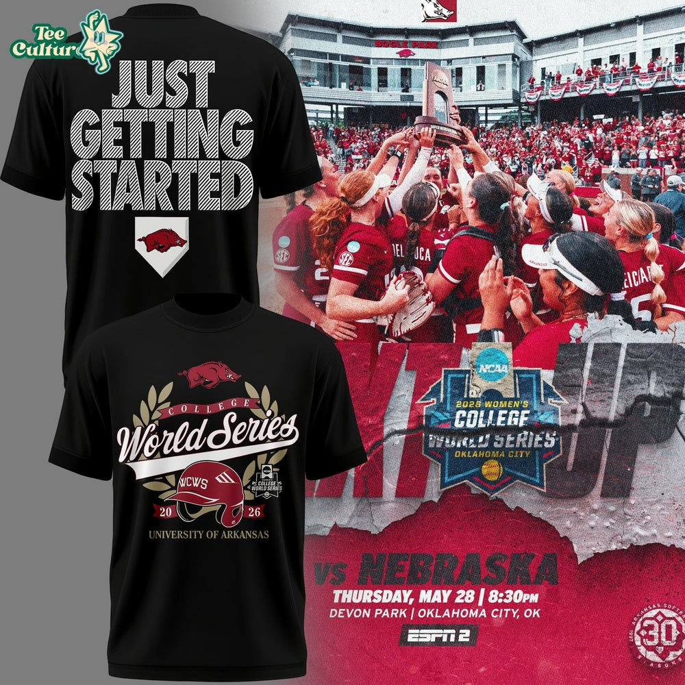 Arkansas Razorbacks Softball 2026 College World Series T-Shirt