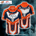 Armor Style Denver Broncos Orange And White Shirt