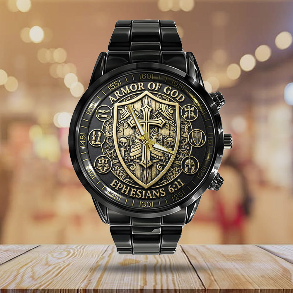 Armor Of God Black Stainless Steel Watch - TANTN17423