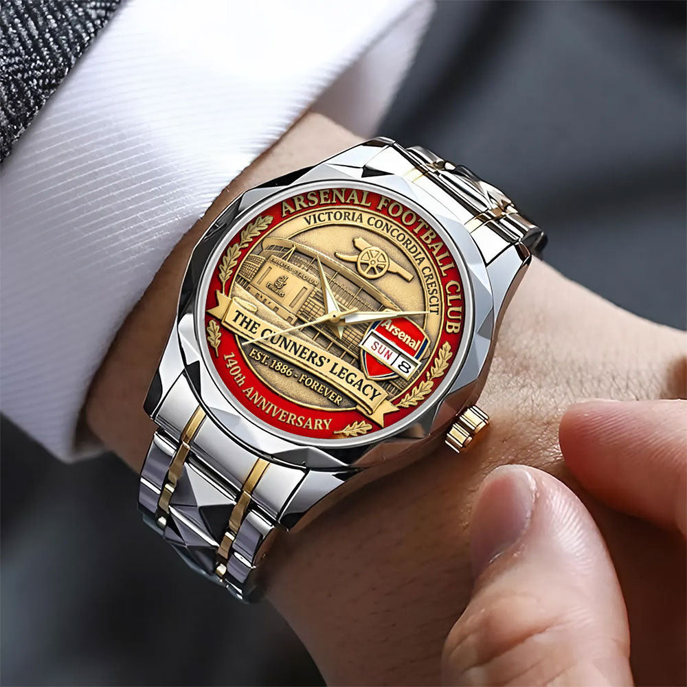 Arsenal FC 140th Anniversary Alloy Luxury Quartz Watch - TANTN20540
