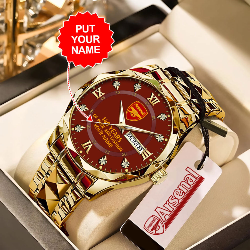 Personalized Arsenal FC 140 Years Alloy Luxury Quartz Watch - MAITM14046