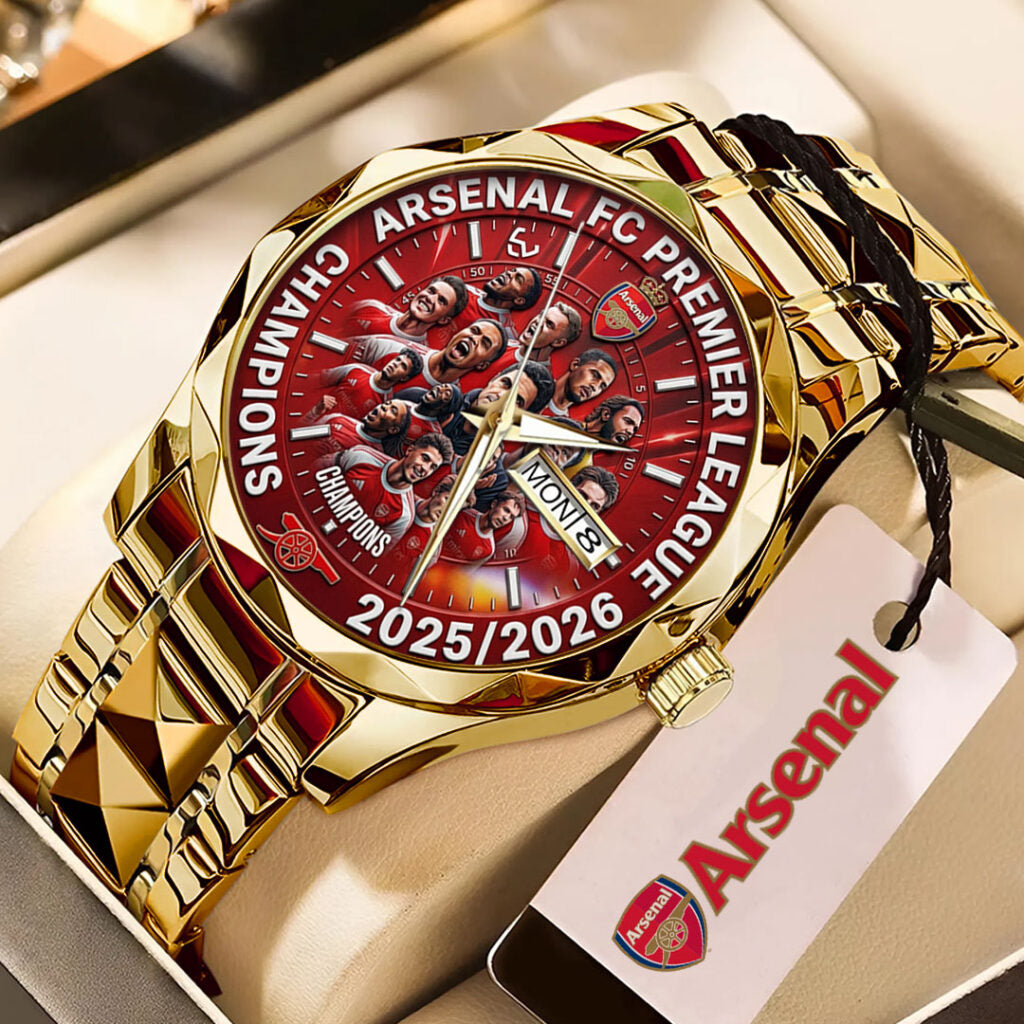 Arsenal FC Premier League Champions 25/26 Alloy Luxury Quartz Watch - TMTHU6325