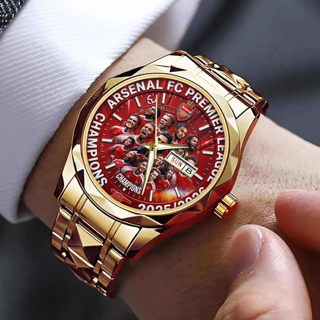 Arsenal FC Premier League Champions 25/26 Alloy Luxury Quartz Watch - TMTHU6325