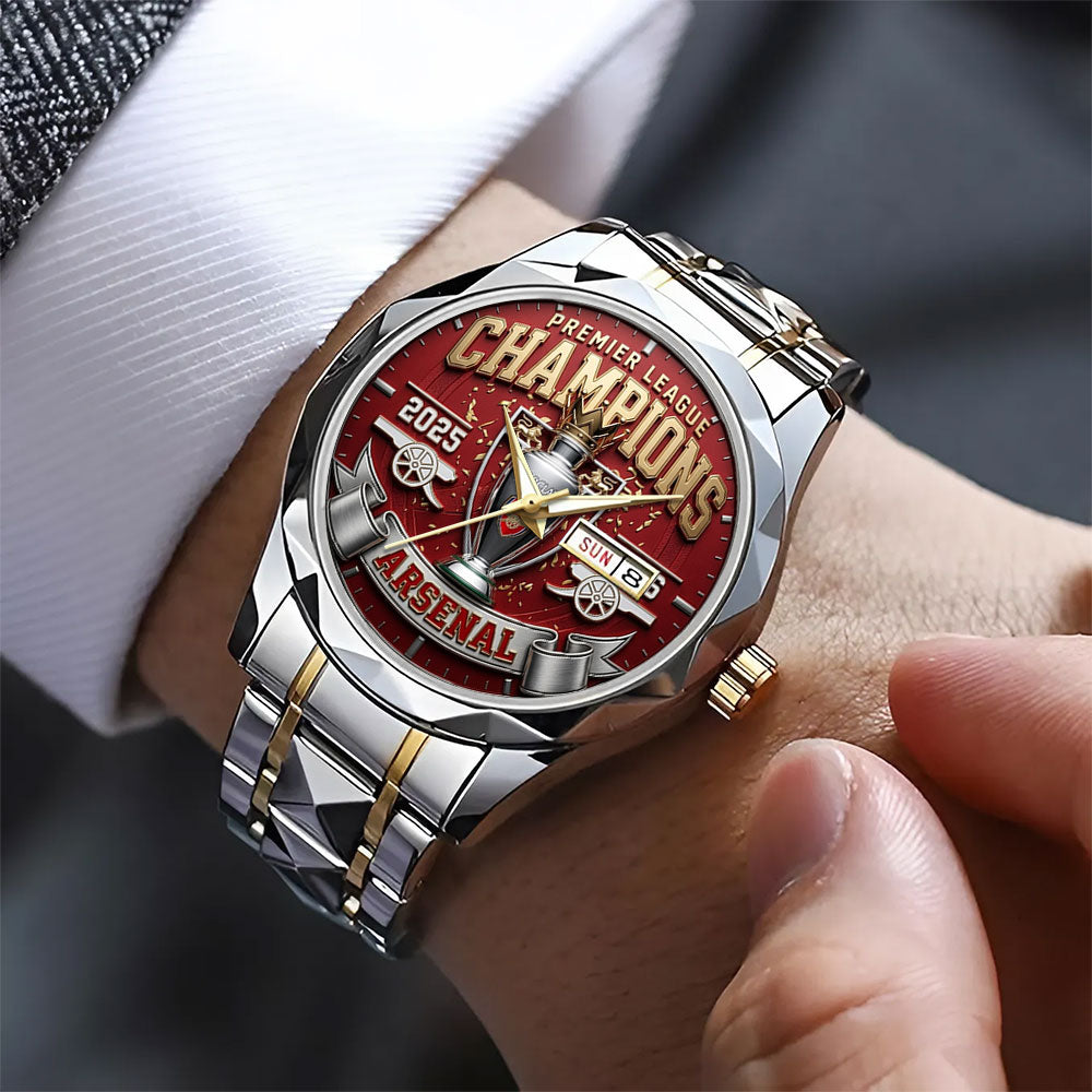 Arsenal FC Premier League Champions 25/26 Alloy Luxury Quartz Watch - TMTHU6338