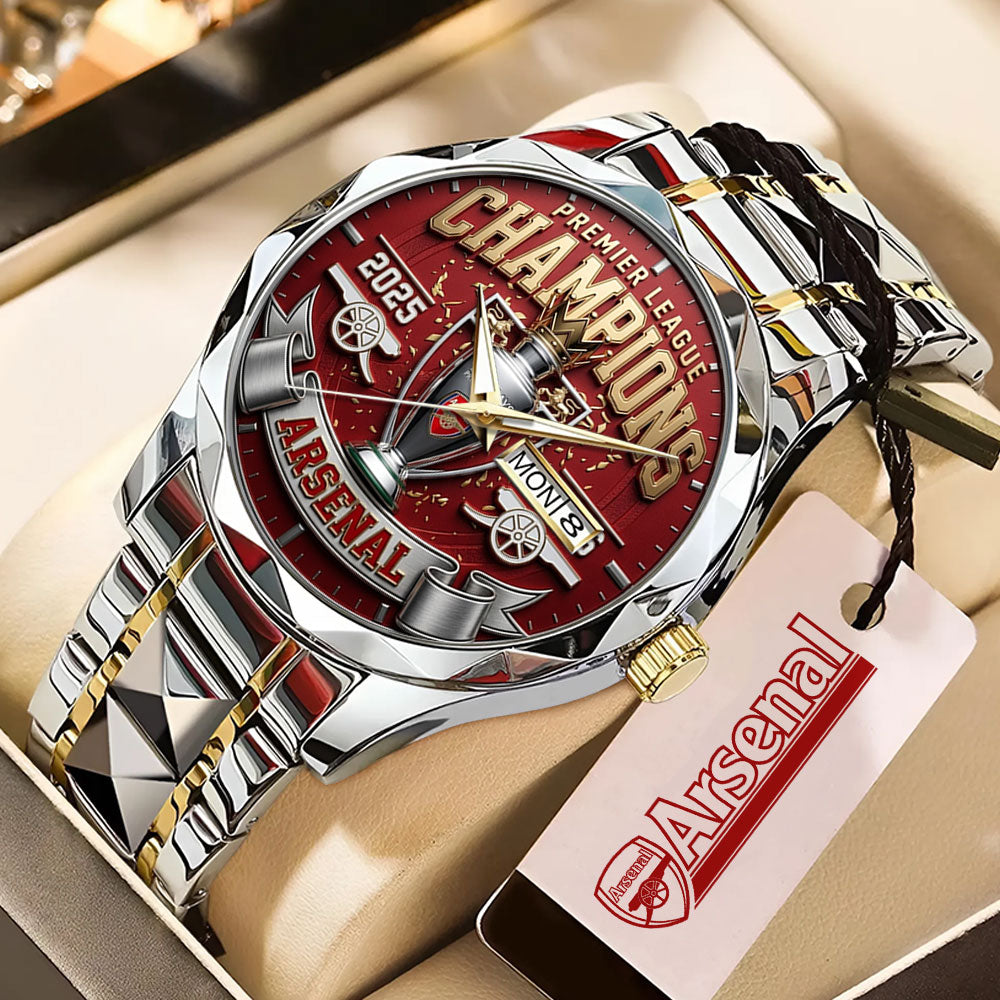 Arsenal FC Premier League Champions 25/26 Alloy Luxury Quartz Watch - TMTHU6338