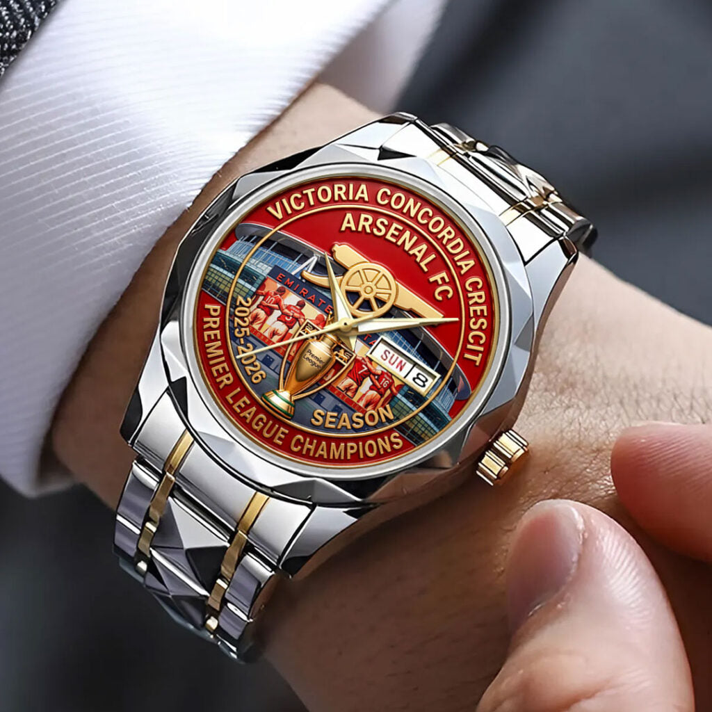 Arsenal FC Premier League Champions 25/26 Alloy Luxury Quartz Watch - HOATT18196