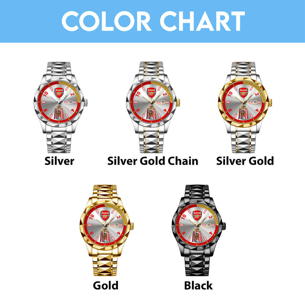 Arsenal FC Premier League Champions 25/26 Alloy Luxury Quartz Watch - HOATT18598
