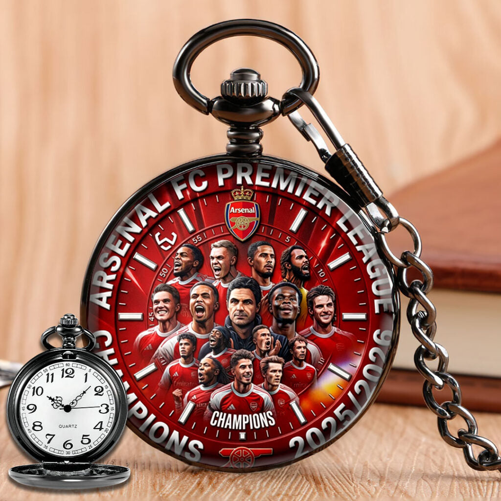 Arsenal FC Premier League Champions 25/26 Pocket Watch - TMTHU6326