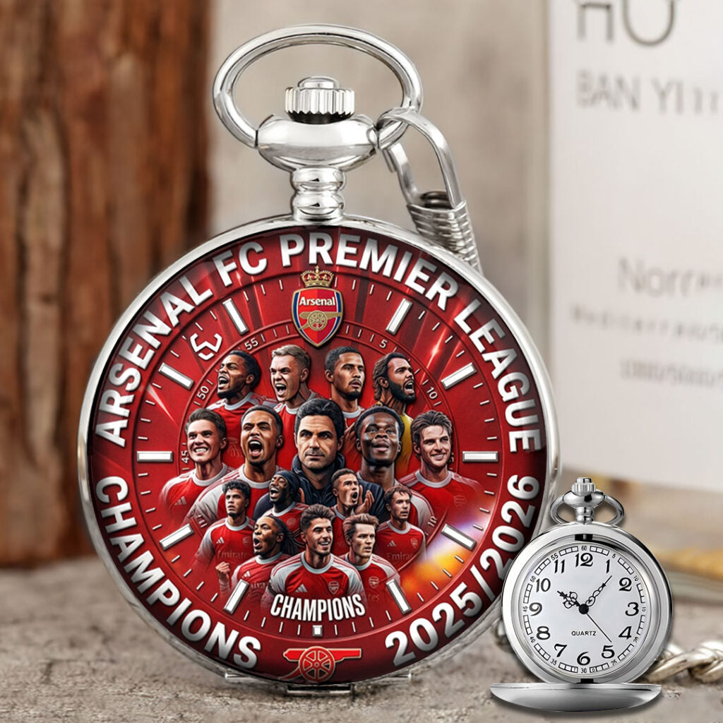 Arsenal FC Premier League Champions 25/26 Pocket Watch - TMTHU6326