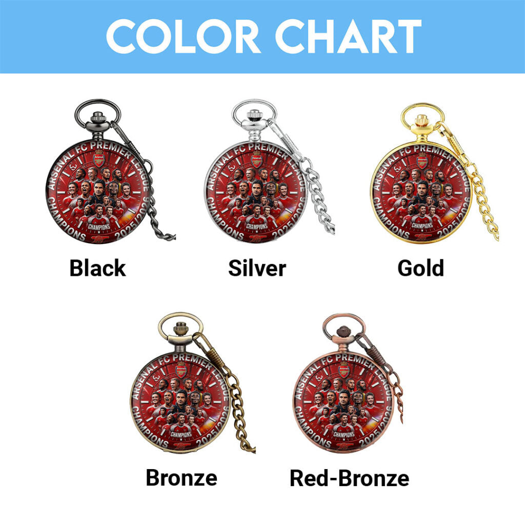 Arsenal FC Premier League Champions 25/26 Pocket Watch - TMTHU6326