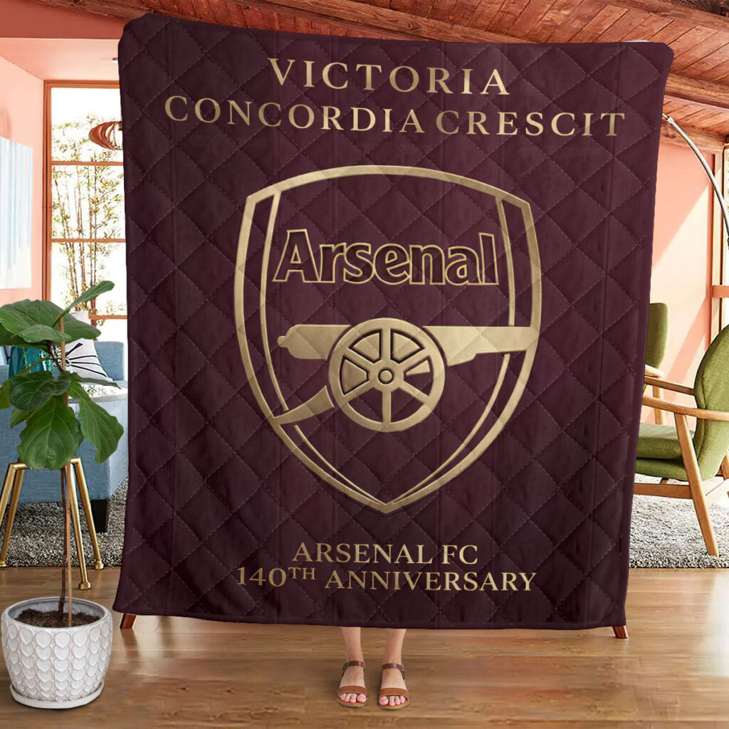 Arsenal FC 140th Anniversary Quilt Blanket - TMTHU3046