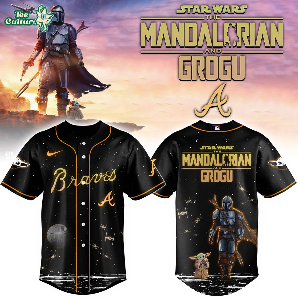 Atlanta Braves Grogu & Mandalorian Special Edition Baseball Jersey