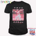 Atlanta Braves Hank Aaron Cooperstown Collection Heavyweight T Shirt