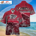 Atlanta Falcons Aloha Shirt Palm Tree Sunset Beach Theme