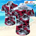 Atlanta Falcons Beach Adventure Palm Tree Button-Up Shirt