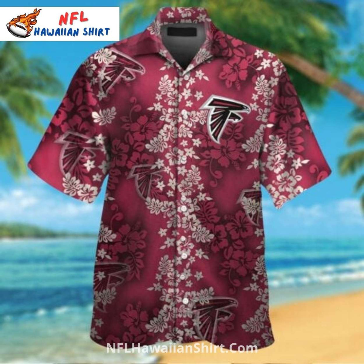 Atlanta Falcons Classic Floral Pattern Hawaiian Shirt