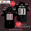 Atlanta Falcons Custom Name And Number Jersey Style Button-Up Shirt