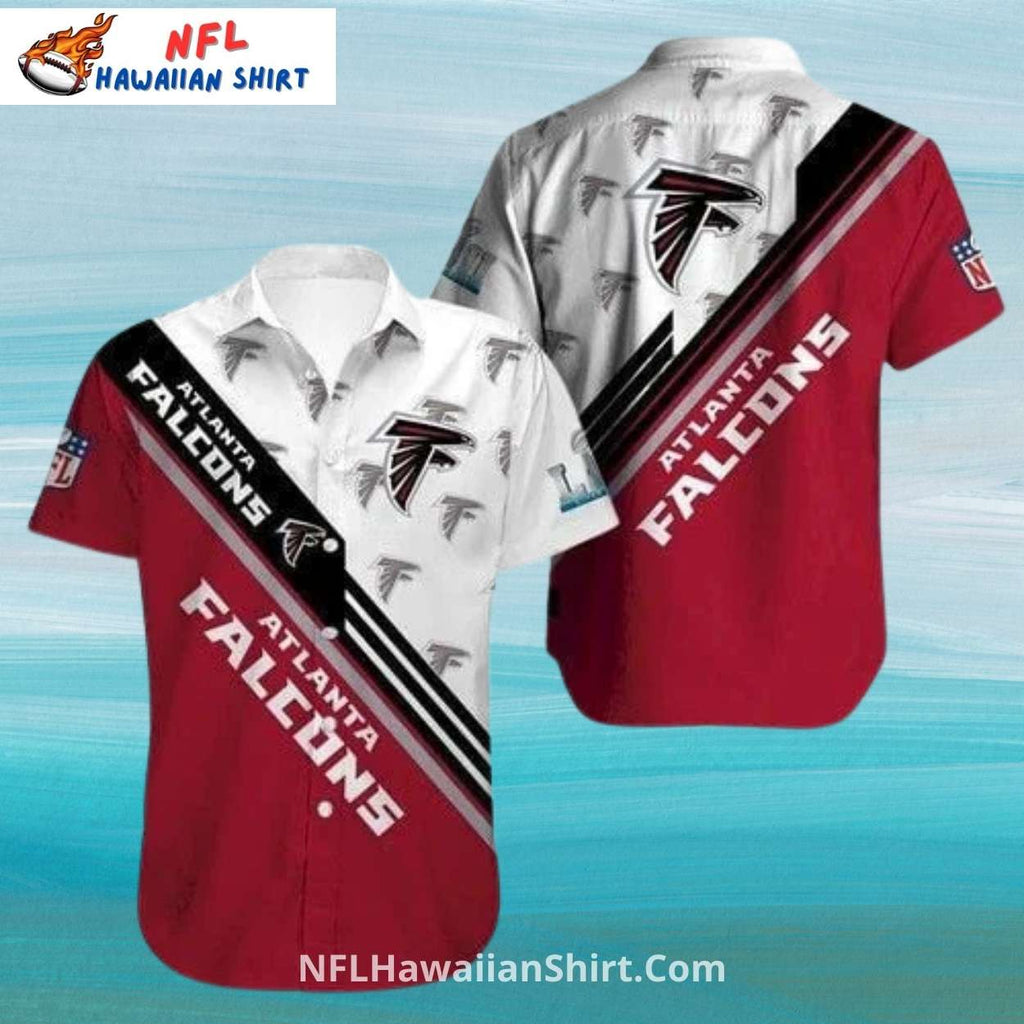 Atlanta Falcons Diagonal Stripe Two-Tone Button-Up Shirt