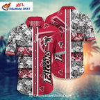 Atlanta Falcons Floral And Stripe Split-Design Shirt