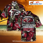 Atlanta Falcons Floral Hawaiian Shirt With Bold Statement