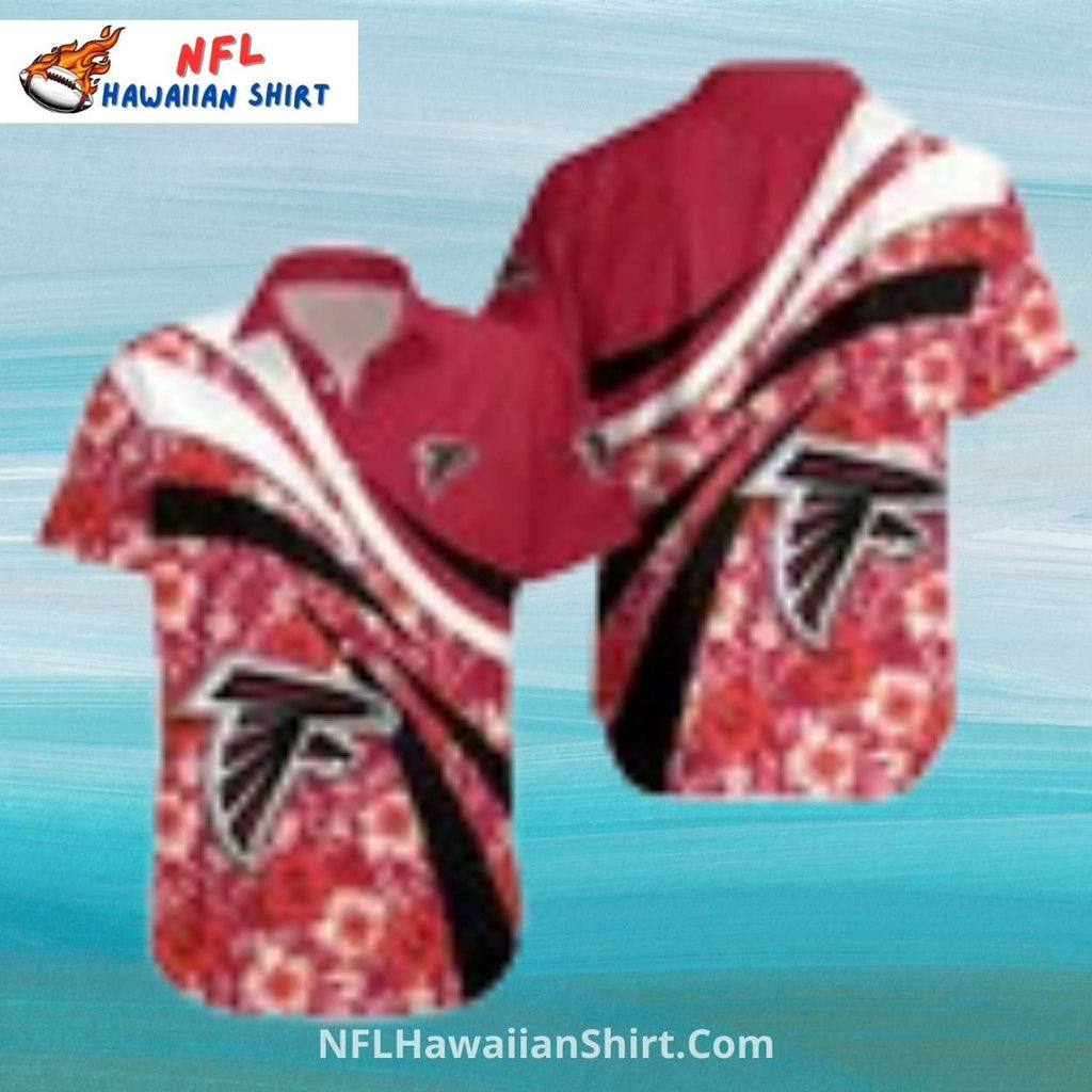 Atlanta Falcons Floral Wave Pattern Team Logo Shirt