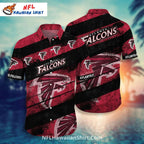 Atlanta Falcons Hawaiian Shirt Black And Red Distressed Stripes